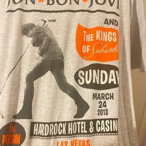 Jon Bon Jovi tshirt XXL The Joynt at the Hard Rock Las Vegas March 24,2013